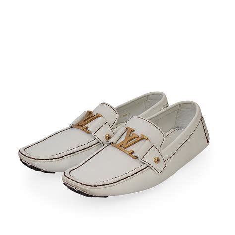 white louis vuitton loafers